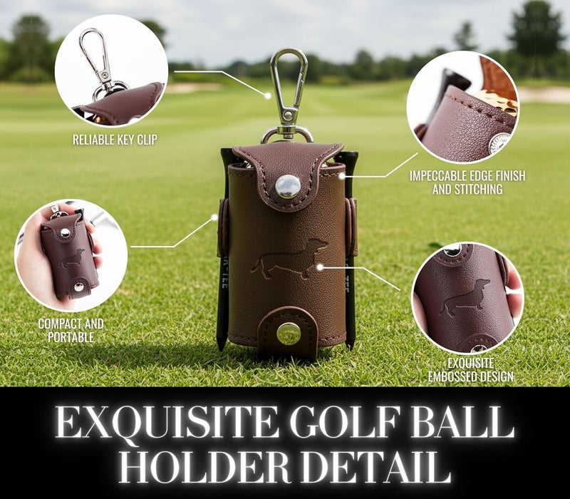CybGene Dachshund Gifts Golf Ball & Tee Holder with 2 Balls and 2 Tees - Dachshund Golf Gifts Accessories for Men/Women - Image 4